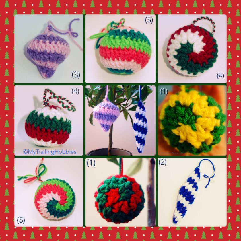 Christmas ornaments - free crochet pattern ©mytrailinghobbies.wordpress.com