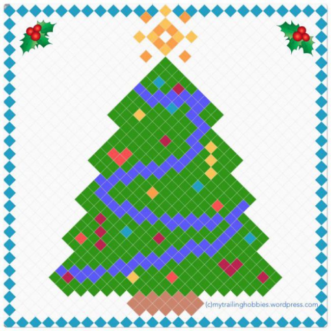 Christmas Tree Pixel Graph Pattern - free crochet pattern ©mytrailinghobbies.wordpress.com