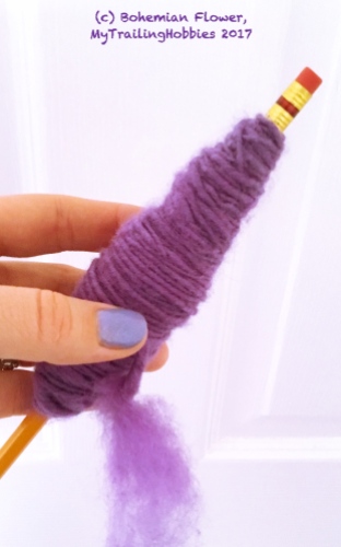 Spinning Yarn on a Pencil 3